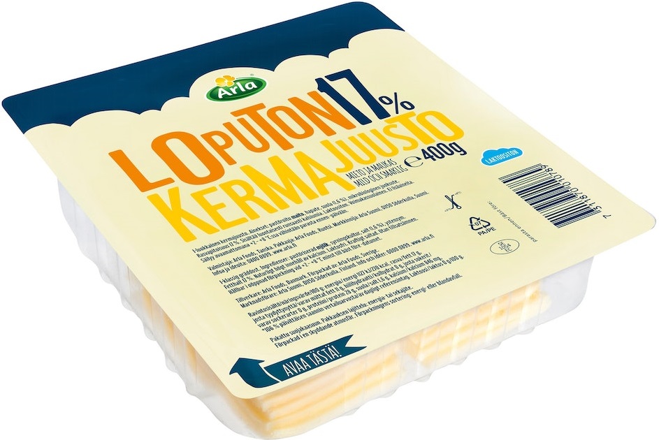 Arla Loputon 17% slice cheese 400g ( Lactose Free )